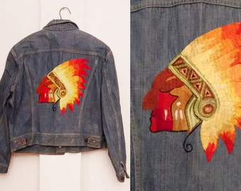 LEE denim jacket,Indian embroidery,lee Jeans Jacket,Vintage lee women's Jacket,Sequins Jacket,free shipping