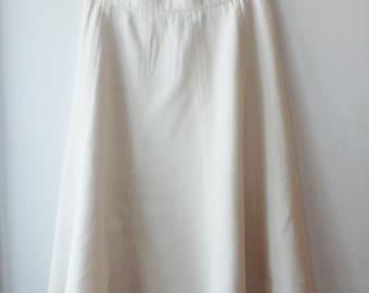 Vintage Givenchy rayon 1970s 1980s paris new york Suit Skirt  White retro Size 12 Free Shipping