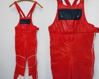 Ski suit, red overall,sportwear,skiing Clothing,women Ski overalls,Vintage 70's,free shipping