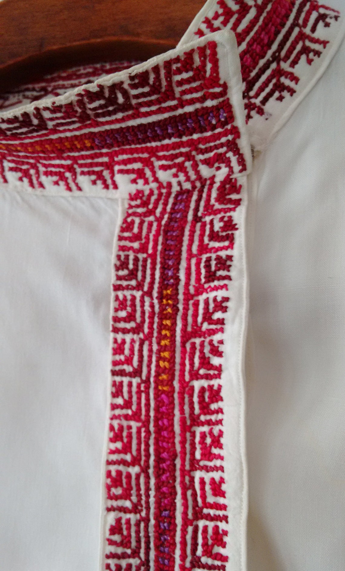 Vintage Embroidery Shirt red Embroideryhand Made Etsy