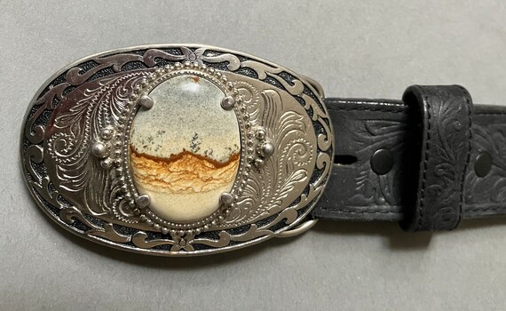 Two Western Belt Buckles. 1 Oval with Large Oval … - image 2