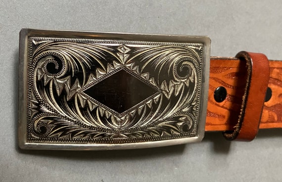 Two Western Belt Buckles. 1 Oval with Large Oval … - image 3