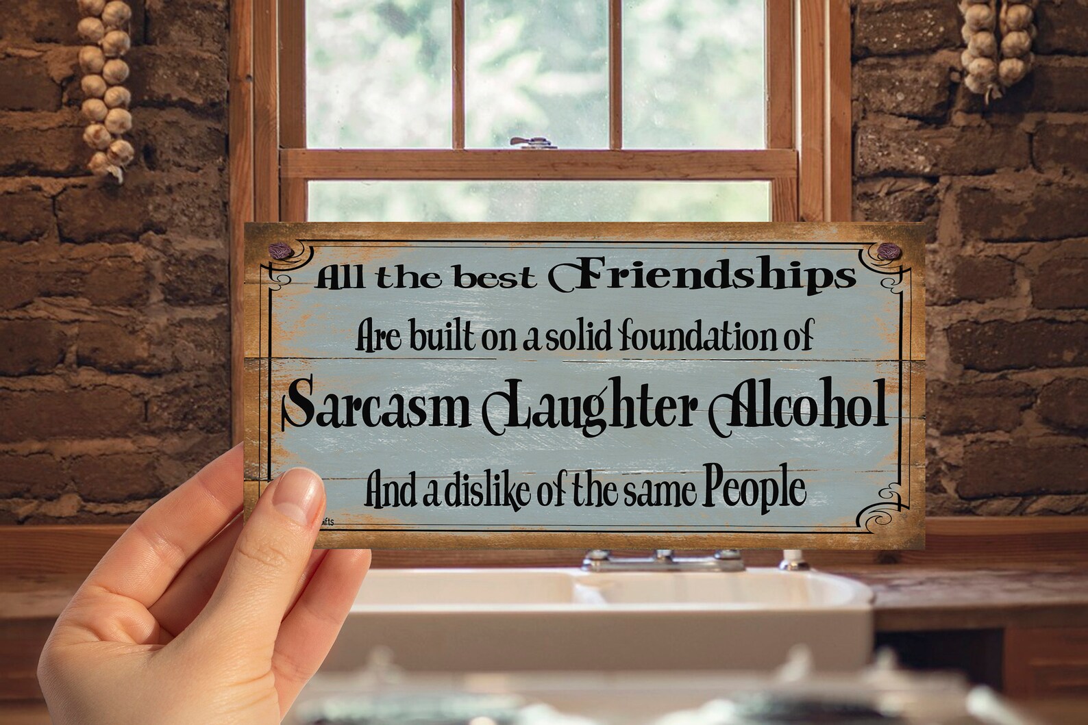 Funny Novelty Sign Shabby Chic Wooden Wall Plaque All the Best Etsy