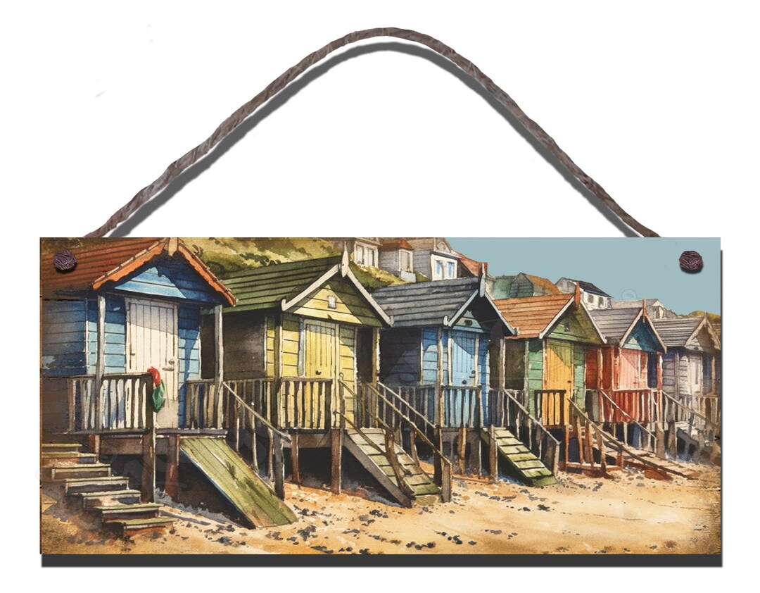 Gigglewick Gifts Wooden Sign Beach Chalets Gift Present Etsy UK