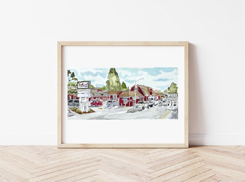 Los Angeles Art Print Brentwood Art Print Brentwood Country Mart LA Art
