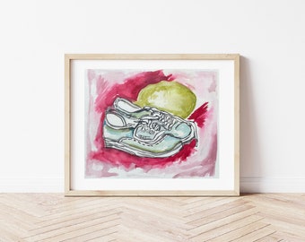 Original Watercolor of Vans Sneakers 8.25” x 6.25”