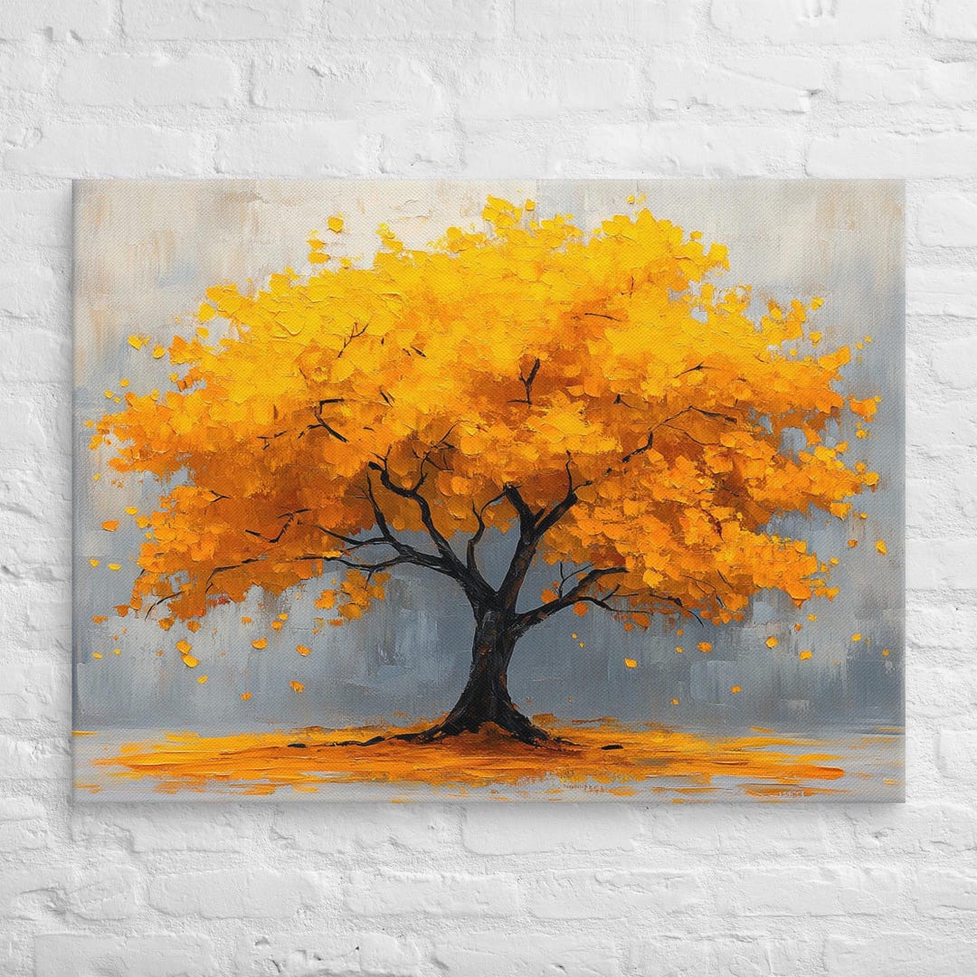 Yellow Tree Art Painting, Wall Art (digital Download) - Etsy