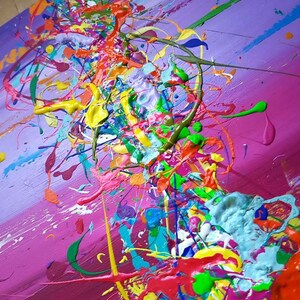 JEAN SANDERS 120x60cm abstrakt bunt, farbfrohe Wanddeko. Mehr meiner Gemälde finden Sie im Shop immagine 2