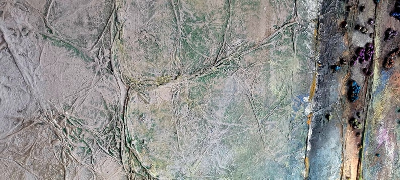 JEAN SANDERS-150x60cm-abstrakt bunt-mehrfarbig farbenfroh-Regenbogen.Wandbild,Wanddeko,handgemalt auffällig modern,Geschenk,Deko,Keilrahmen immagine 8