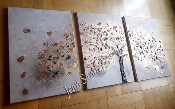 Jean Sanders 150x70cm Abstrakte Kunst Malerei Baum Etsy