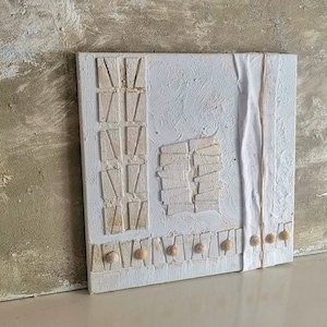 Marble flour,abstract painting,white,gift,structure paste, 40x40,structural image,acrylic painting,white,original,unique,wall decoration,art