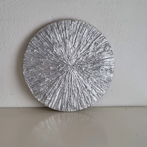 JEAN SANDERS-Struktur Bild 50cm, silber Textur.Elegantes Gemälde moderne Wanddeko,Boho,Wandbild,handgemalt,Kunst.Originale..Mehr im Shop!