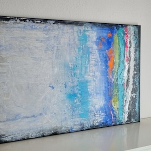 JEAN SANDERS-Wandbild xl,  120x80 cm.Handgemalt.bunt edel Hingucker. UNIKAT-edel-abstrakt-modern,Gemälde.Originale.Geschenk .Mehr im Shop