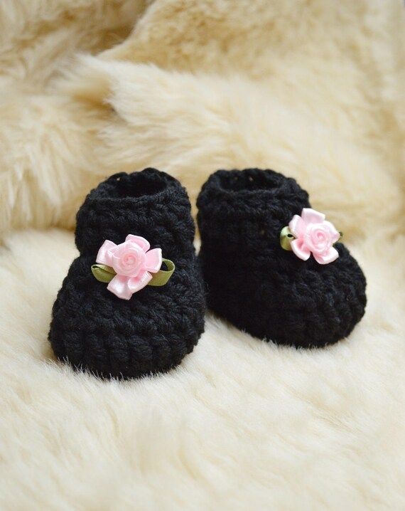 newborn baby girl black shoes