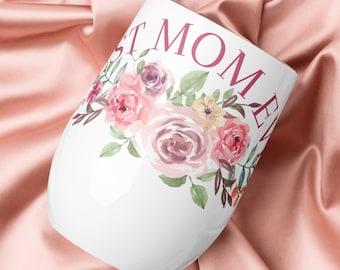 Wine tumbler, Mother's Day Gift, Floral Wine Tumbler