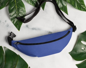 Blaue Bauchtasche, Gürteltasche, Wandertasche