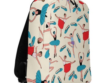 Ballet Backpack, Dancer Backpack, Minimalist Backpack, Back to School Backpack, School Backpack, Multi-coloured Backpack