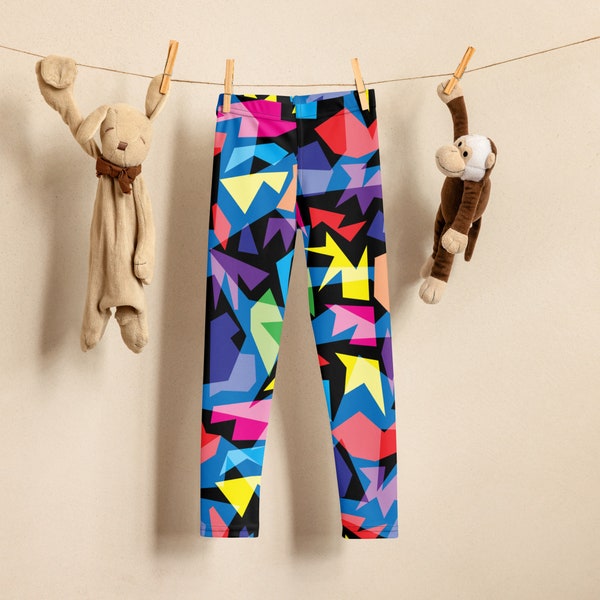 Kid's Multi Coloured Leggings, Child's Multi Coloured Leggings, Toddler Leggings, Multi Coloured Leggings, Kid's Activewear