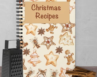 Christmas Recipe Spiral Notebook, Holiday Baking Notes