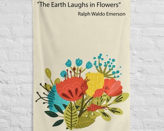 Flag, Flower Wall Art, Flower Quote Wall Hanging