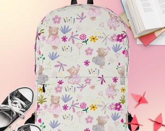 Backpack, Kids Backpack, Bears & Butterflies