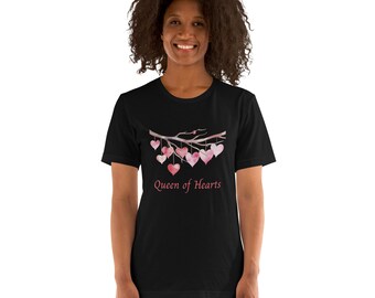 Womens Valentine T-Shirt, Womens Heart T-Shirt, Queen of Hearts T-Shirt