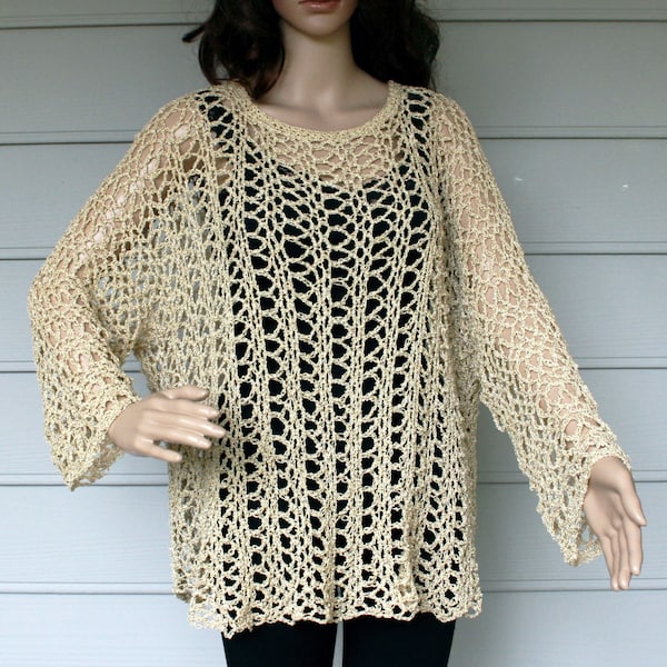 Buy Pour Moi Aqua Free Spirit Crochet Lace Long Sleeve Beach Cover