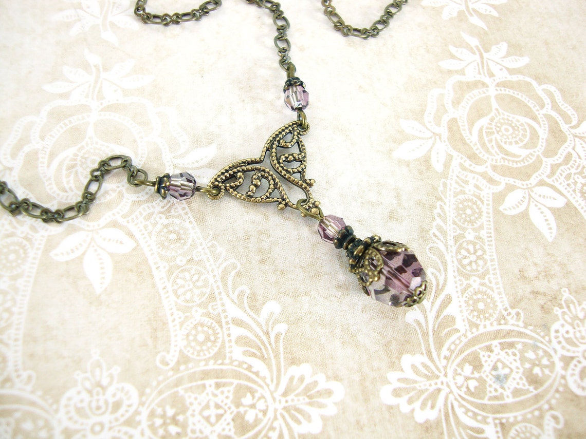 Tickletwinkle - Vintage Pink Crystal Dragon Pendant by The Nevermore main image 0