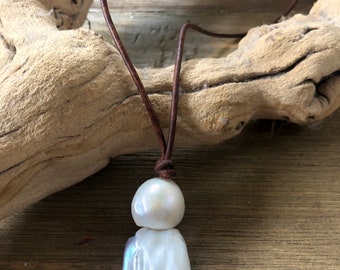 Freshwater Pearl And Leather Jewelry By Christianopearls On Etsy