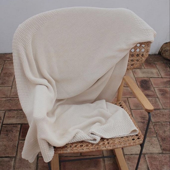 Knitted Throws Knitted Blanket Cottonthrows Decke Bocasa Sofa
