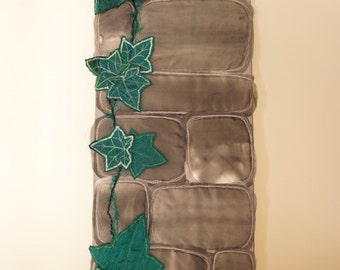 Ivy Wall machine embroidered and appliqué panel