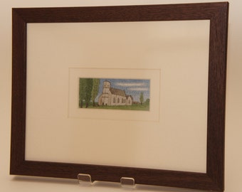 St Peter's Church framed  embroidered picture