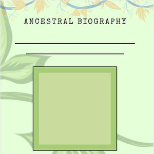 Ancestral Biography 3-Pack BUNDLE 11-Page Genealogy Organization Pack FREE Genetic Genealogy Video pdf Guide by Ancestral Spotlight image 1