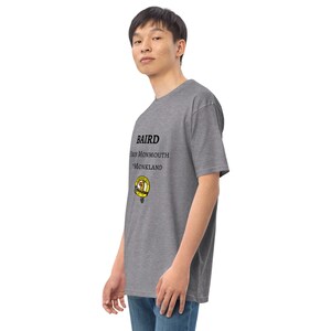 Baird From Monmouth to Monkland Mens premium heavyweight tee Black Lettering image 10