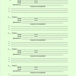 Ancestral Biography 3-Pack BUNDLE 11-Page Genealogy Organization Pack FREE Genetic Genealogy Video pdf Guide by Ancestral Spotlight image 3