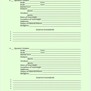 Ancestral Biography 3-Pack BUNDLE 11-Page Genealogy Organization Pack FREE Genetic Genealogy Video pdf Guide by Ancestral Spotlight image 4