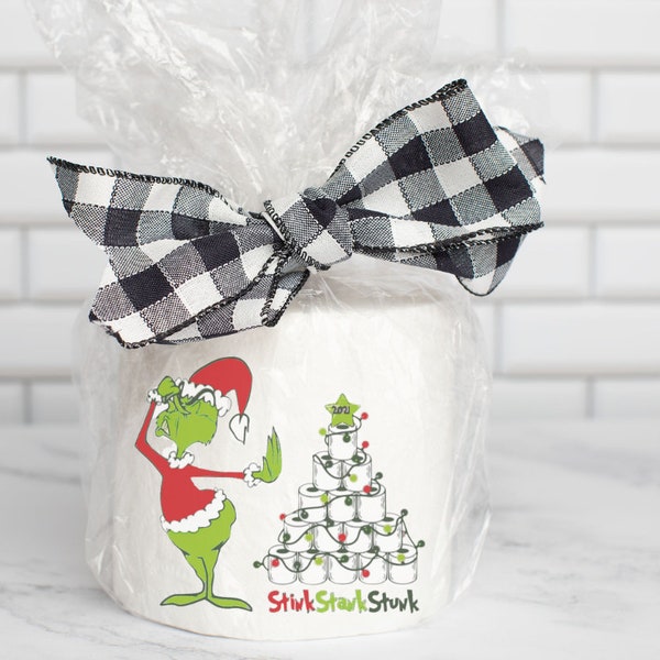 Papier toilette amusant pour les fêtes : Grinch Stink Stank Stunk TP Tree