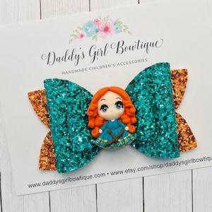 Merida Bow-Merida Mouse Ears Clip -Merida  Headband-Princess Mouse Ears - Cinderella - Elsa - Ariel - Rapunzel - Snow White - Aurora - Belle