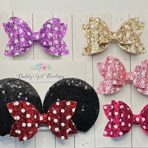 Mouse Ear Clips, Minnie Ears, Mickey Ears, Minnie Mouse Ears Hair Clip, Mickey Mouse Ears Hair Clip, Minnie Ears Clips