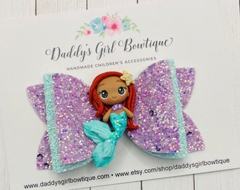 New Ariel Bow - Ariel Headband - Ariel Minnie Mouse Ears - Little Mermaid Minnie Mouse Ears - Mouse Ears - Minnie Ears - Mouse Ears Headband