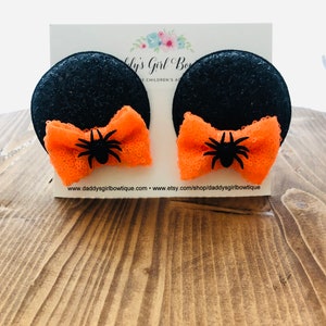 Halloween Minnie Mouse Ear Clips - Minnie Ears - Halloween Mouse Ears - Minnie Mouse Ears - Mouse Ear Clips - Mouse Ears Headband