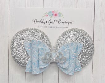 Cinderella Mouse Ears Clip - Princess Mouse Ears - Cinderella - Elsa - Ariel - Rapunzel - Snow White - Aurora - Belle