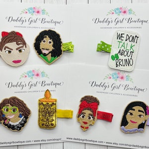 Encanto Feltie Clips - Encanto Bow - Encanto Ears - Bruno - Isabela - Mirabel - Delores - Luisa - Mouse Ears
