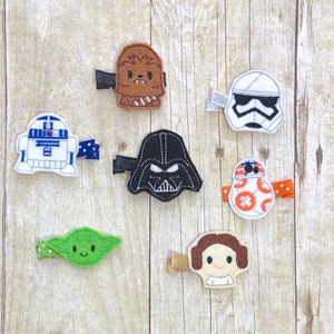 Storm Trooper Clip, Star Wars Clips, Princess Leia, Dark Vador Bow, Disney Vacation, Star Wars Bow- Baby Shower Gift