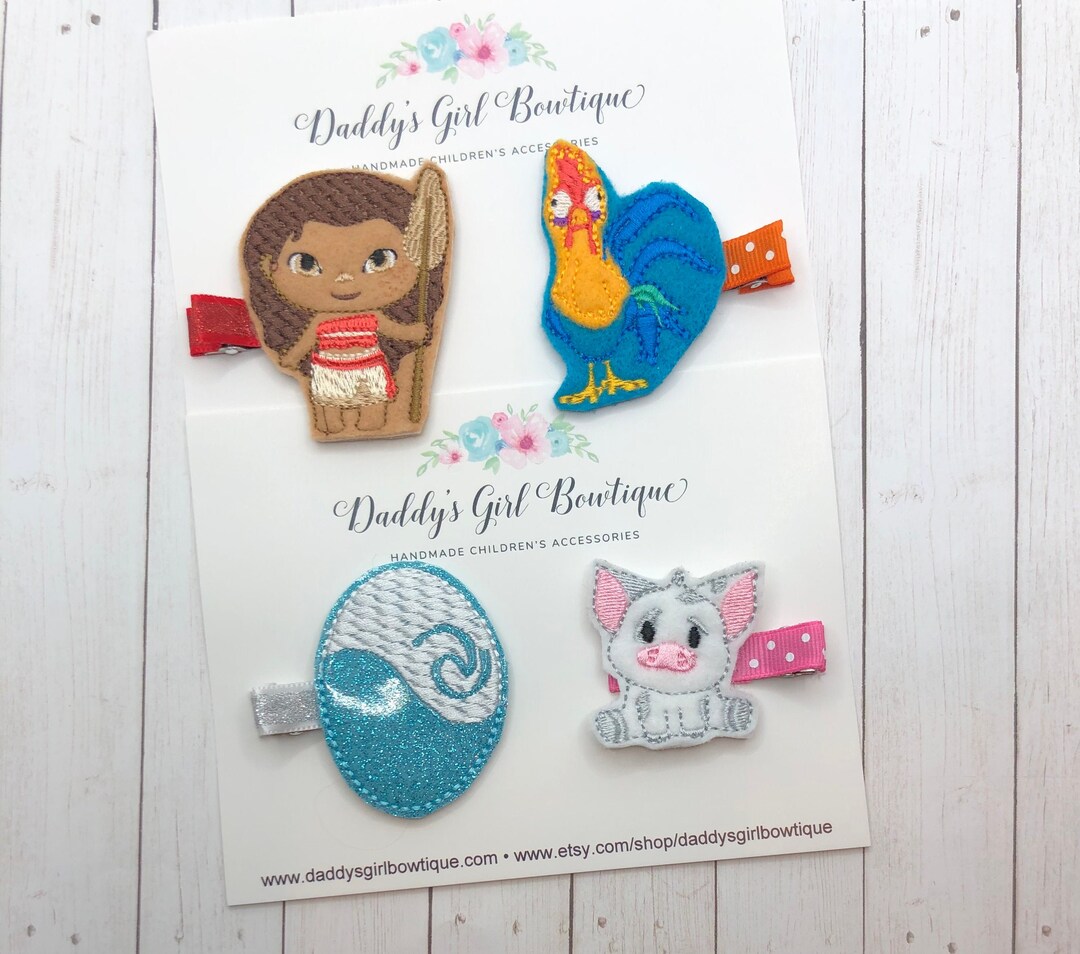 Moana Felties-moana Bow-disney Princess Moana Bow-moana Birthday-moana ...