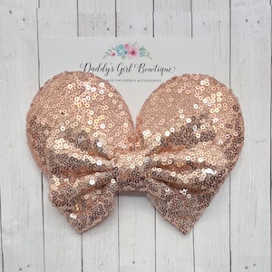 Rose Gold Minnie Mouse Ear Clips - Rose Gold Ears - Rose Gold Mouse Ears - Donut Mouse Ears - Mouse Ear Clips - Mouse Ears Headband