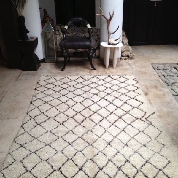 Vintage Moroccan rug - Beni Ouarain