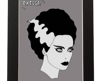 Bride of Frankenstein Art Print We Belong Dead - Etsy