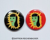 Mexican zombie girls badge pack -  halloween - day of the dead - Día de Muertos