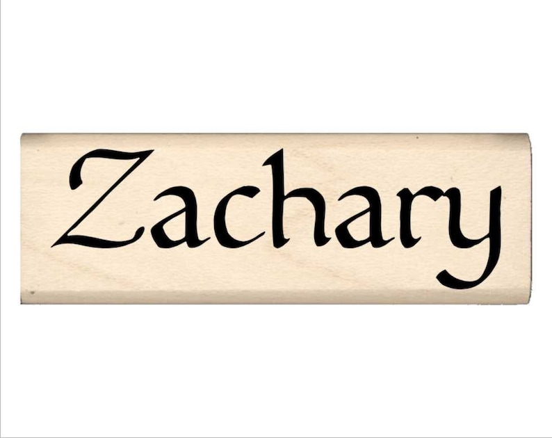 Zachary Name Rubber Stamp for Kids